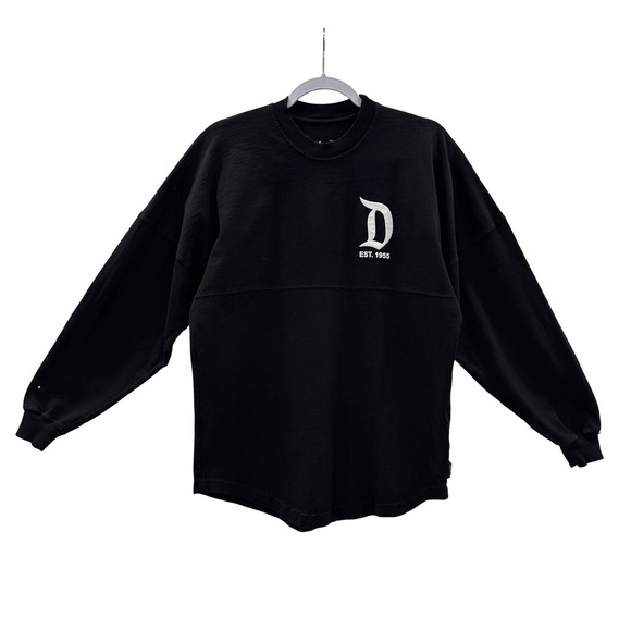 Disney Parks Authentic Original Spirit Oversized Jersey Black XS Long Sleeve - Picture 1 of 8
